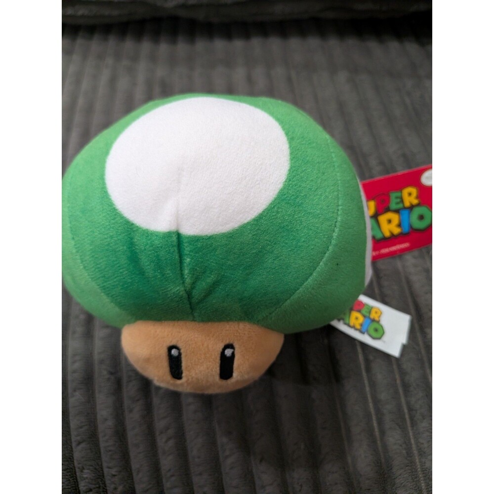 Official Nintendo Super Mario Bros 6" 1-Up Green Mushroom Plush NWT